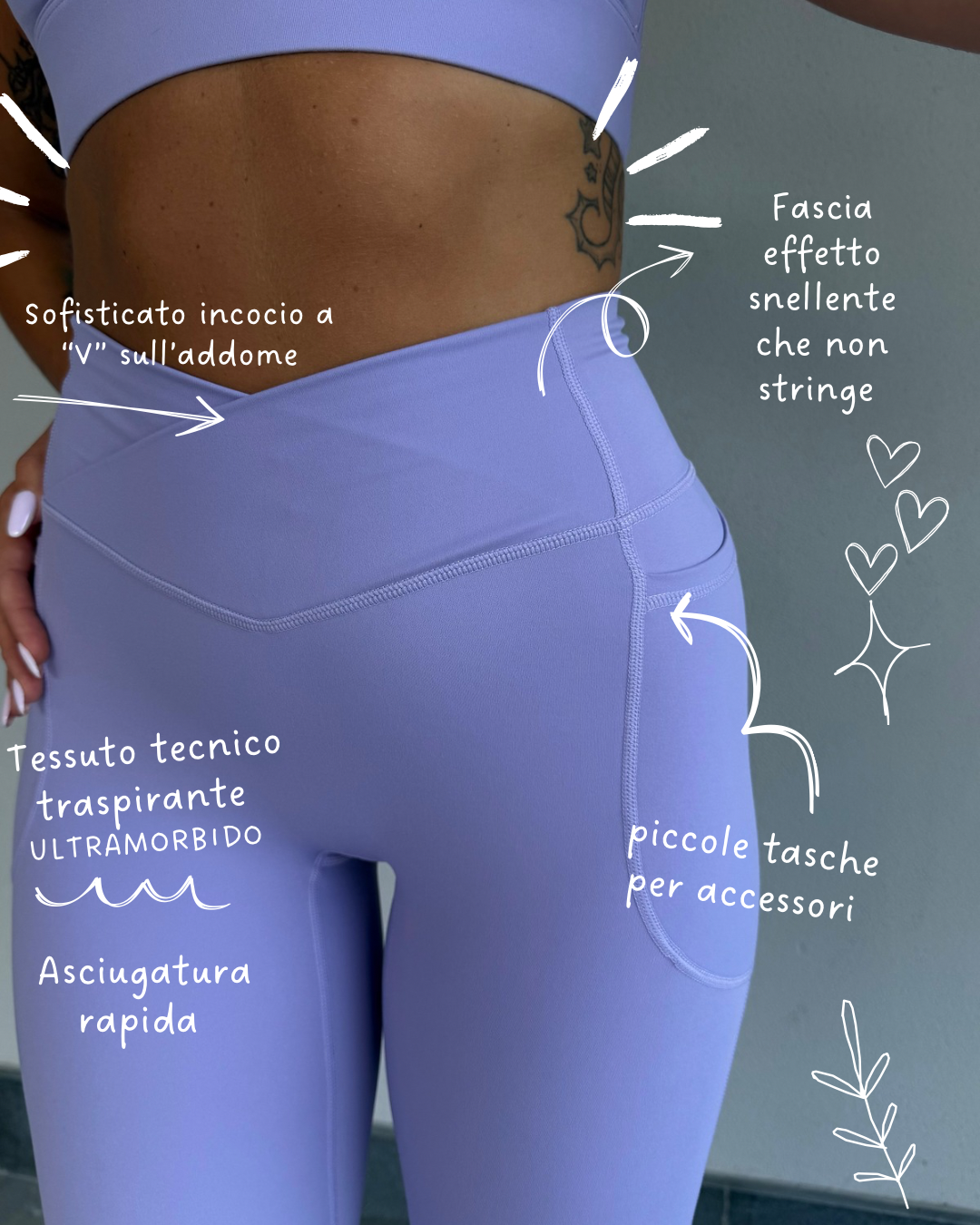 Leggings "Lilla Unicorno"