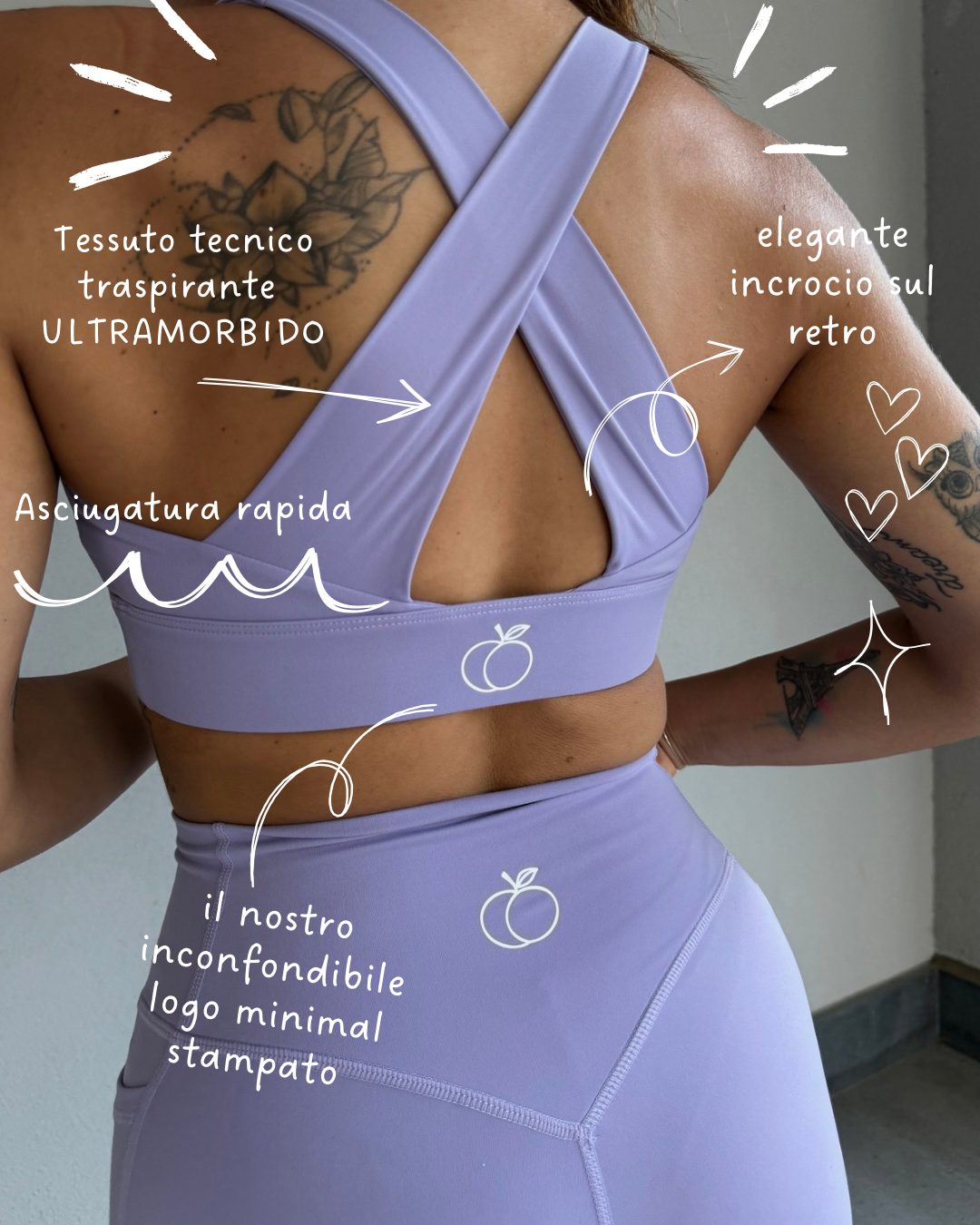 Reggiseno Sportivo "Lilla Unicorno"