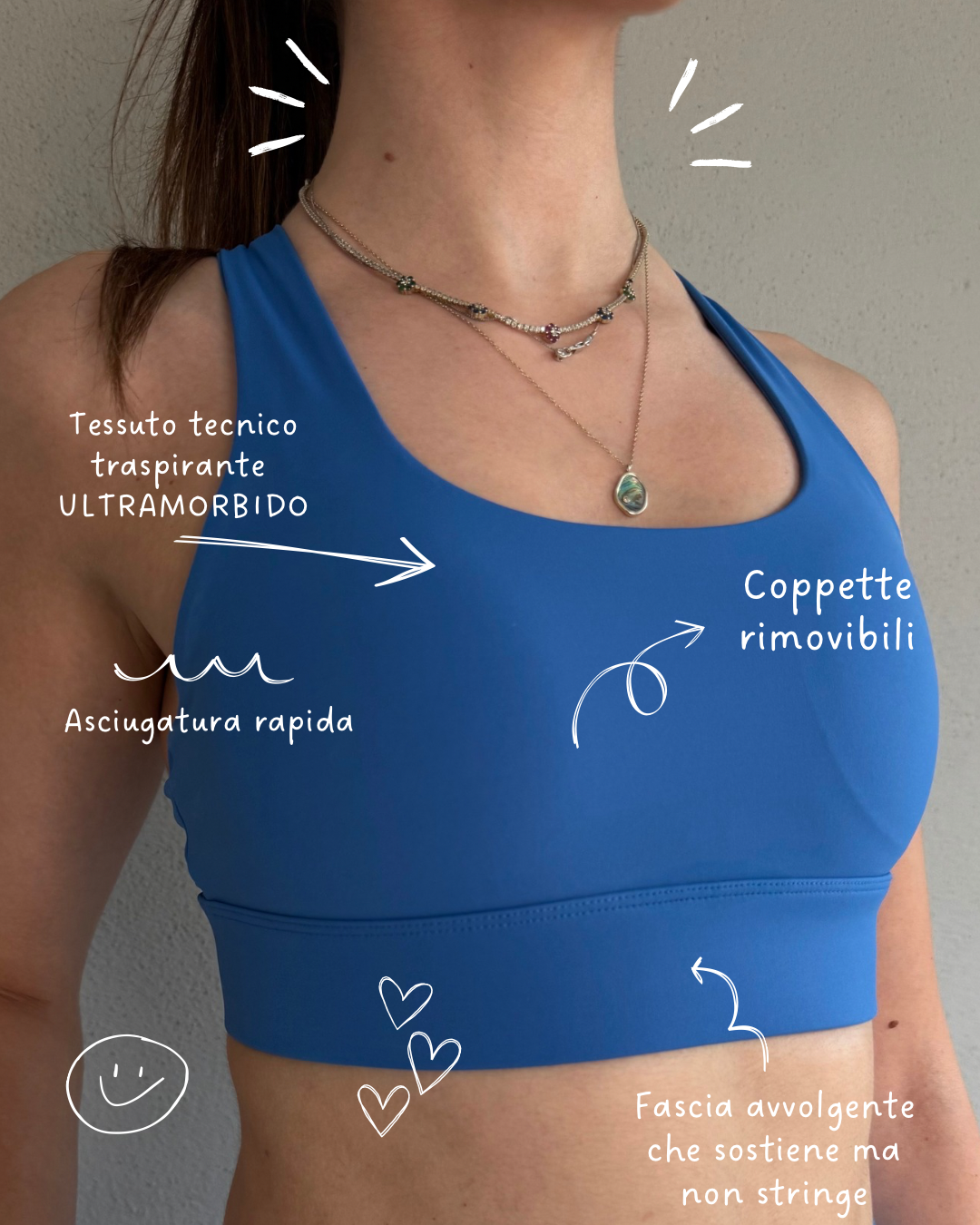 Reggiseno Sportivo "Blu Intenso"