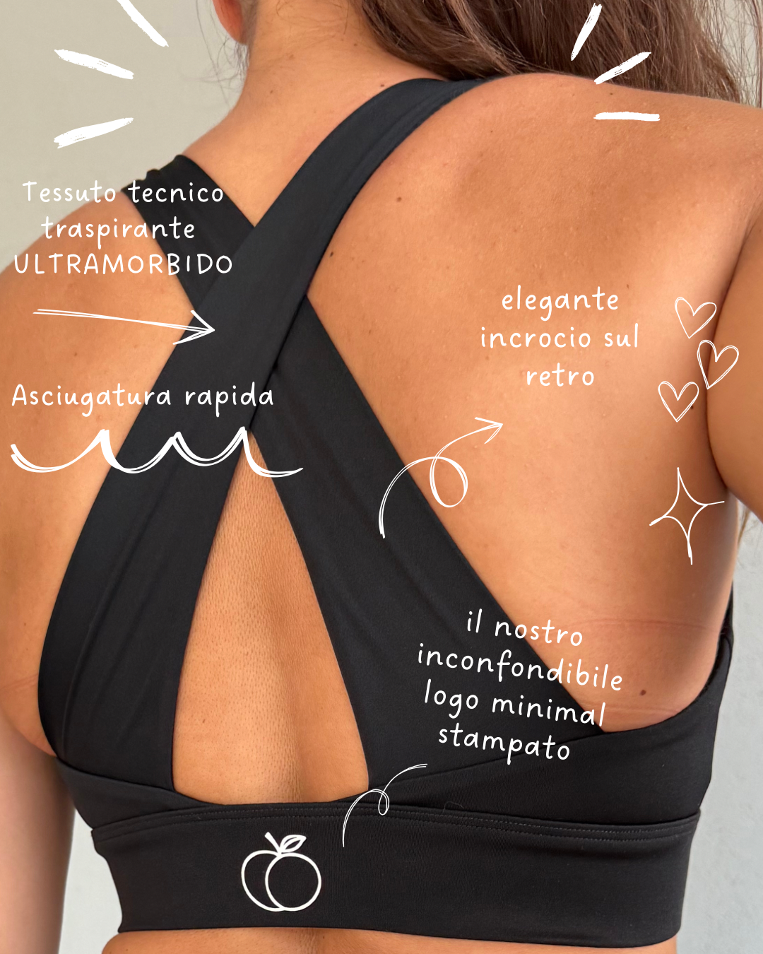 Reggiseno Sportivo "Total Black"